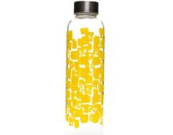 Drickflaska i glas 500ml Gult kakelkonstverk