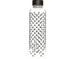 Drickflaska i glas 500ml Svarta stjärnor