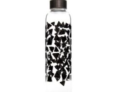 Drickflaska i glas 500ml Svarta trianglar
